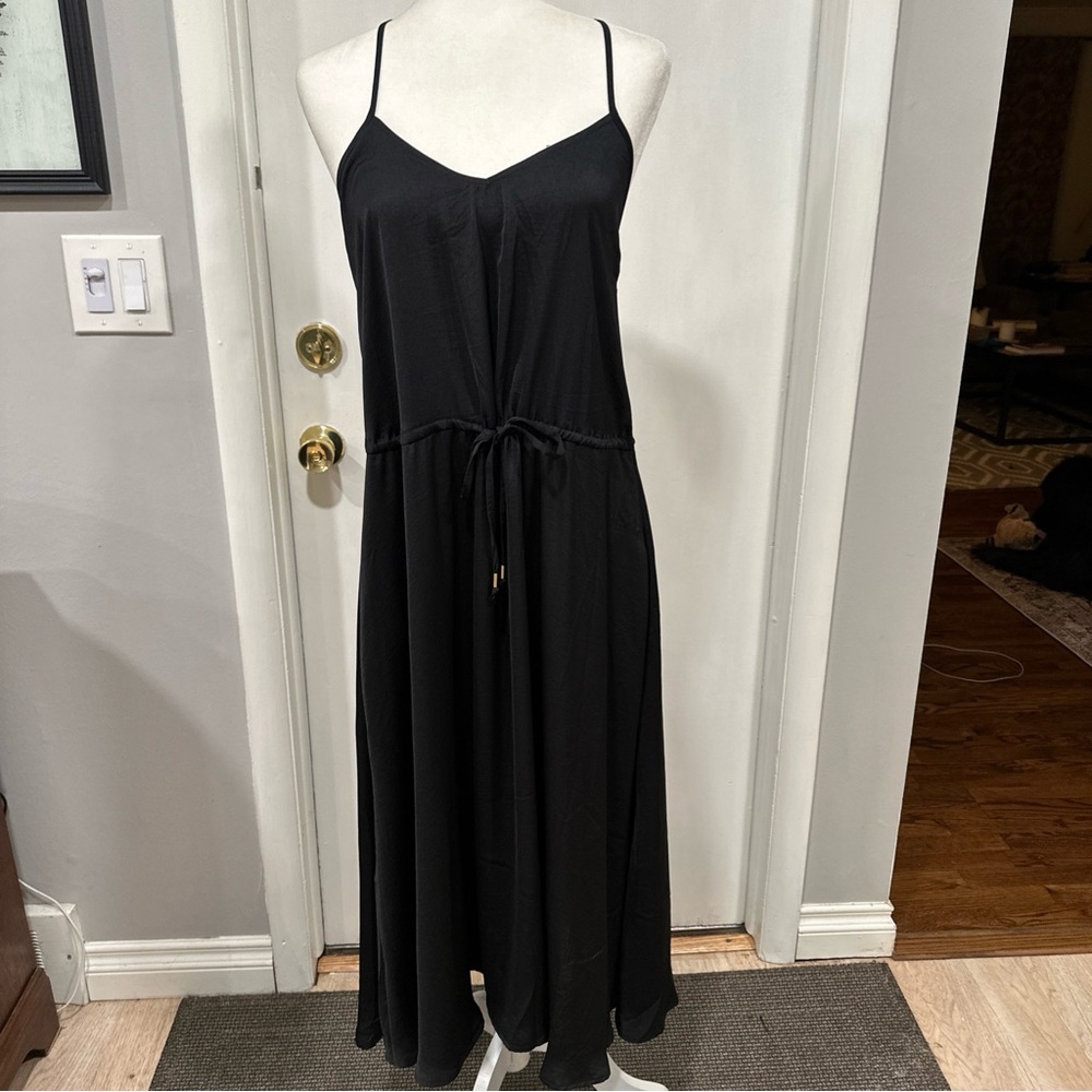 Elegant Black Spaghetti Strap Dress By Banana Republic